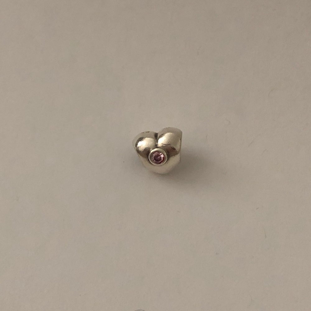 💕3/$70 Pink cz 925 Silver Heart, PANDORA Charm - Picture 4 of 7
